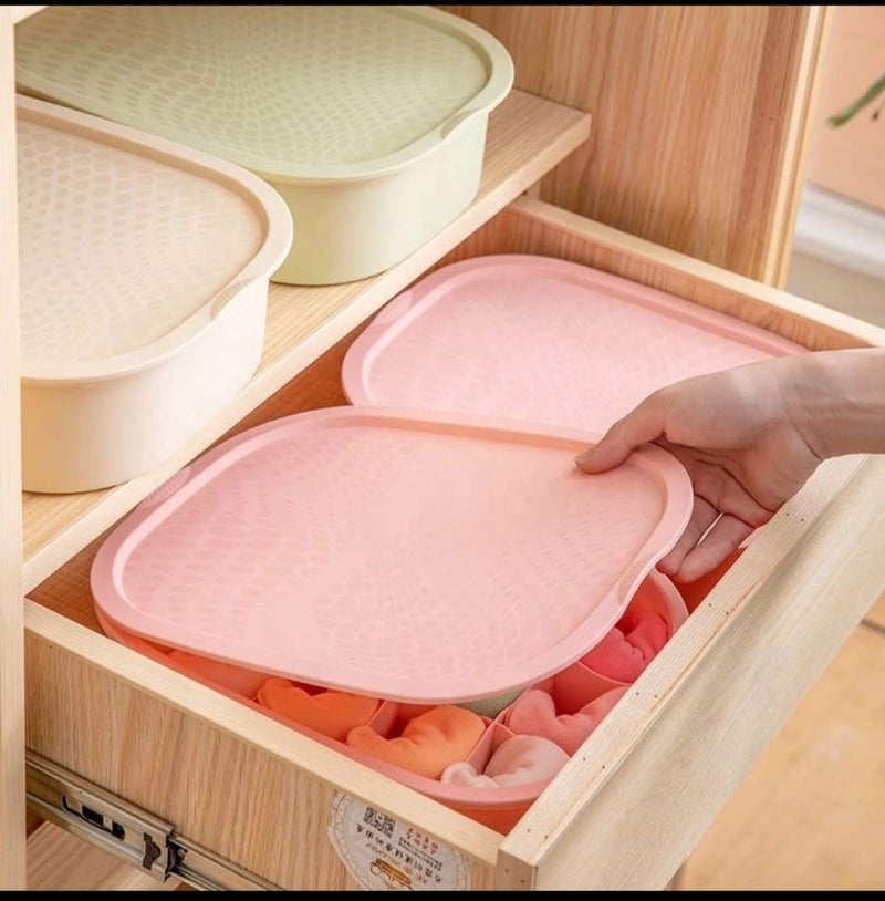 JAPTI japti plastic socks storage organizer box with liddrawer innerwear organizer for men women lingerie storage boxunderwear holder box15gridmulticolour - Image 5