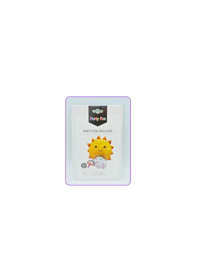 PARTY FUN Foil Balloon Sun Design, 1pc, Bring Radiance to Your Celebrations  - Image 3