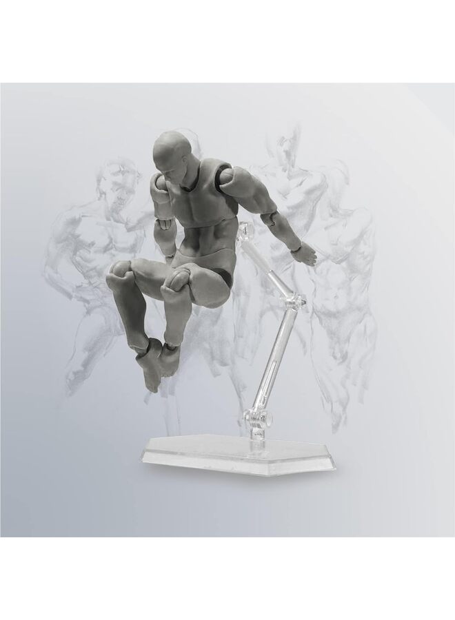 2pcs Artists Manikin Art Mannequin Figures Supplies Drawing Tools,Small Drawing Figure Model for Sketching, Painting, Artists Male+Female Set - Image 2