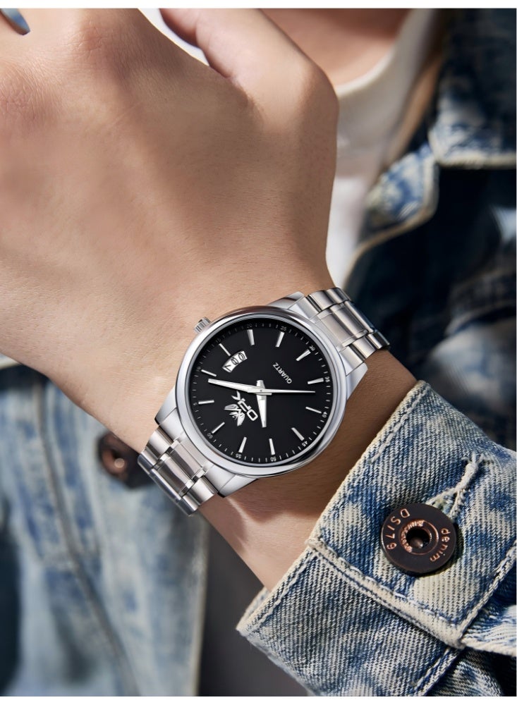 OPK Men's Watches Stainless Steel Waterproof Luminous Date Quartz Analog Watch for Men Fashion Business Casual Classic Men's Wrist Watch - Image 3