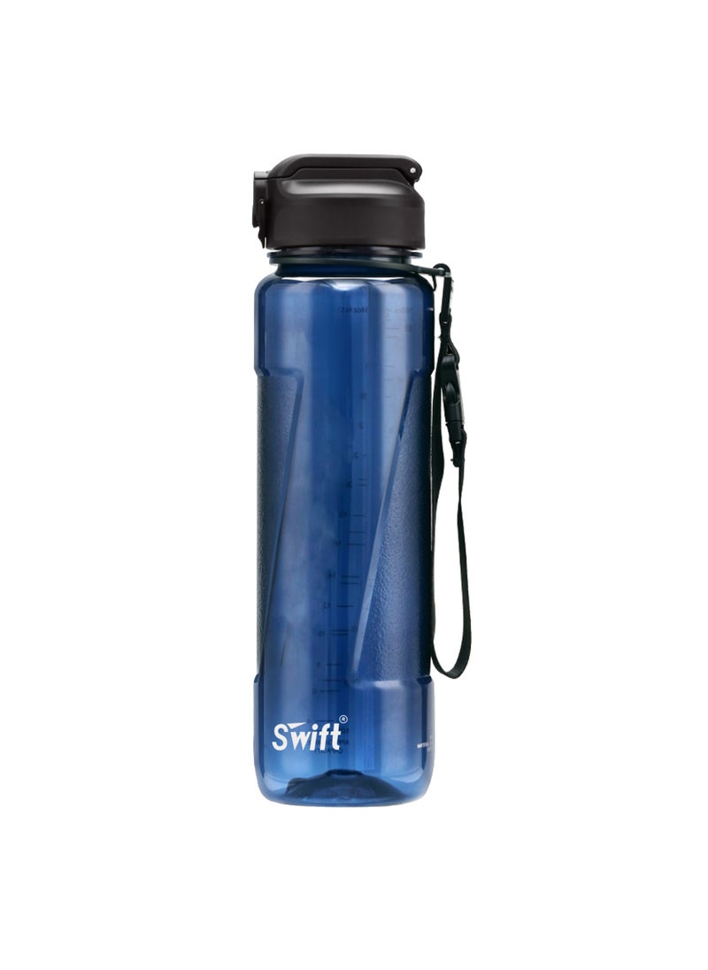 Swift 1L Motivational Water Bottle 1000ML Water Bottle For Kids School Water Bottles With Straw Leak Proof Water Bottle With Time Marker For Sport, School, Gym, Office  - Image 1