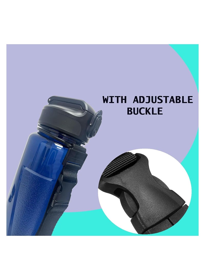 Swift 1L Motivational Water Bottle 1000ML Water Bottle For Kids School Water Bottles With Straw Leak Proof Water Bottle With Time Marker For Sport, School, Gym, Office  - Image 4