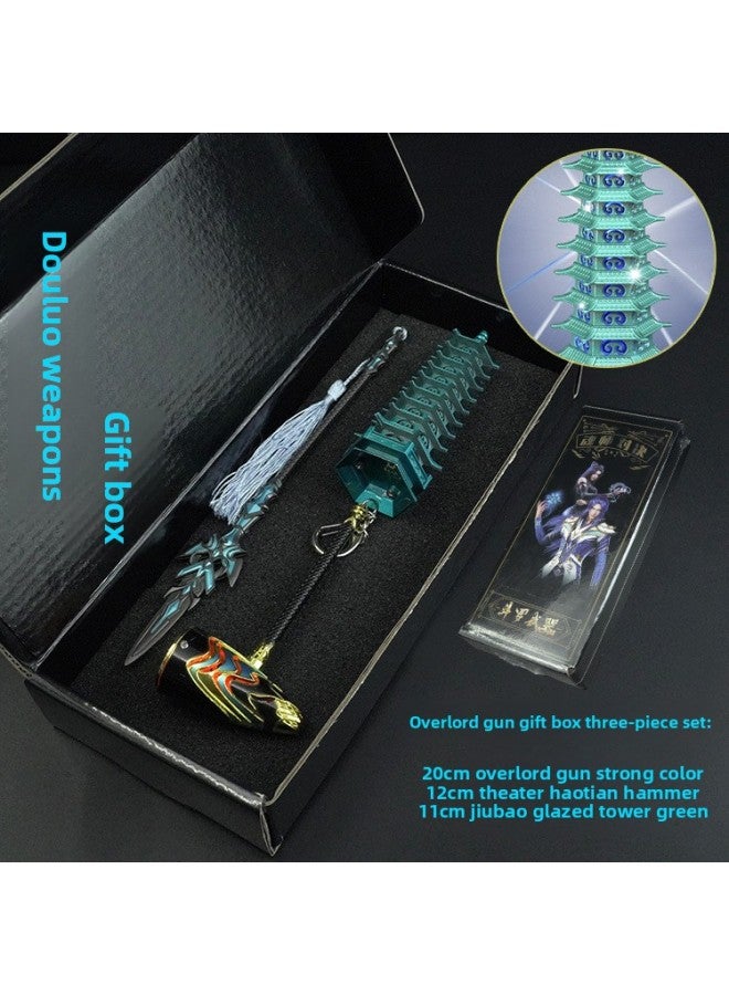 Tang San Soul Bone Metal Children's Gift Set Animation Surrounding Douluo Mainland Eight Spears Haotian Hammer Toy Handmade-Color:B3 Golden Seven Kills + Lotus + Sleeve Arrow  - Image 4