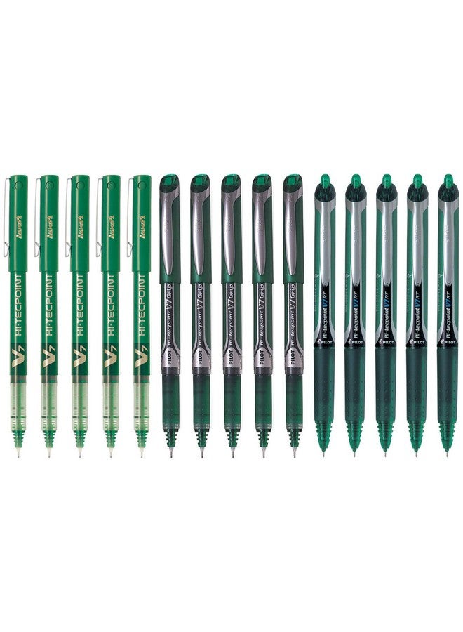 بايلوت Pilot V7/V7 Grip/V7 RT (أخضر - مجموعة من 15)