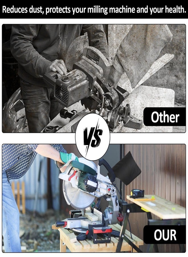 Ymapinc 2 PCS Miter Saw Dust Collection Bags, Dust Collector Bags with Zipper and Wired Adjustable Stand, Table Saw Accessories for 225 Model, Belt Sander, Edge Planer, Diagonal Saw - Image 3