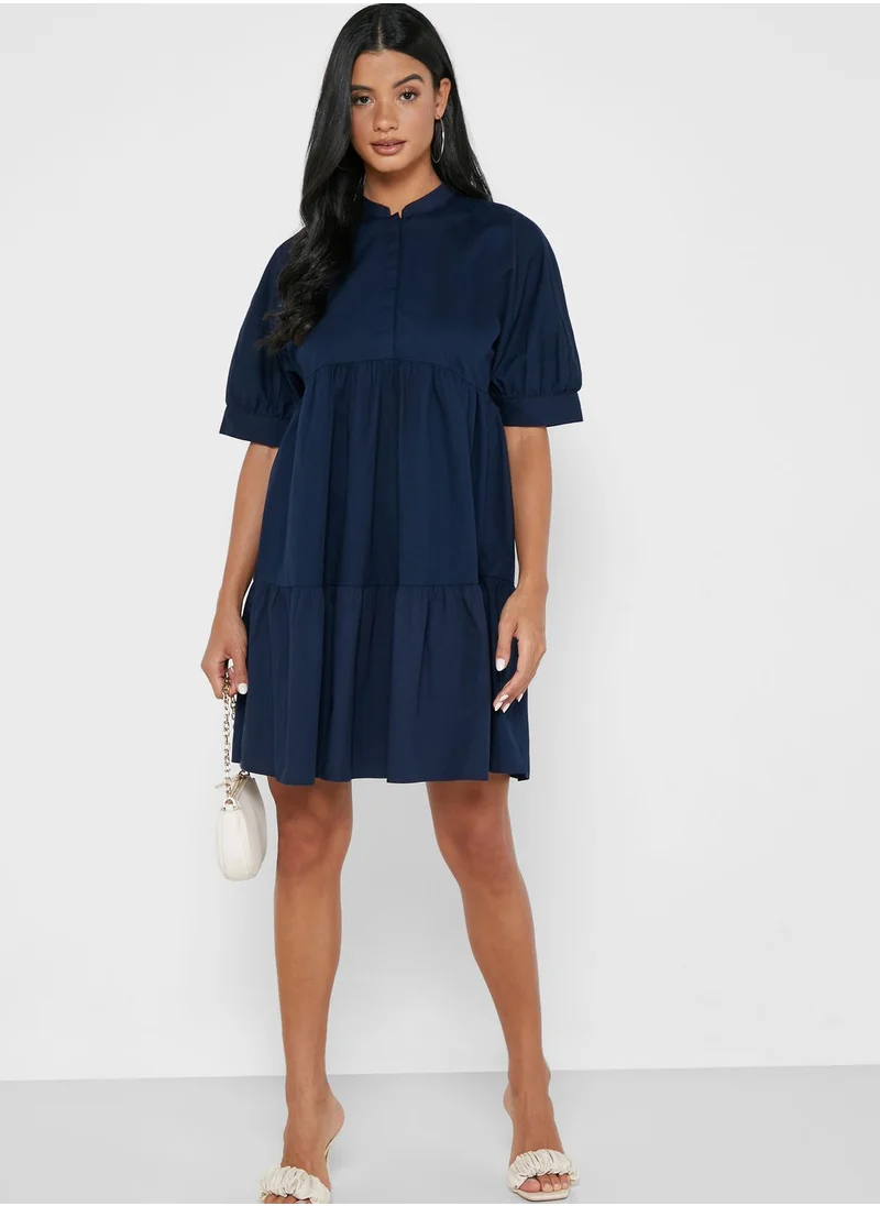 VERO MODA Tiered Placket Dress