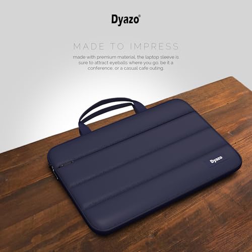 Dyazo 14.1 Inch Laptop Fluffy Sleeve Case with Handle & Front Pocket | Durable, Shockproof Notebook Bag | Compatible for MacBook, Dell, Hp, Lenovo and All Other Notebooks (Blue) - Image 4