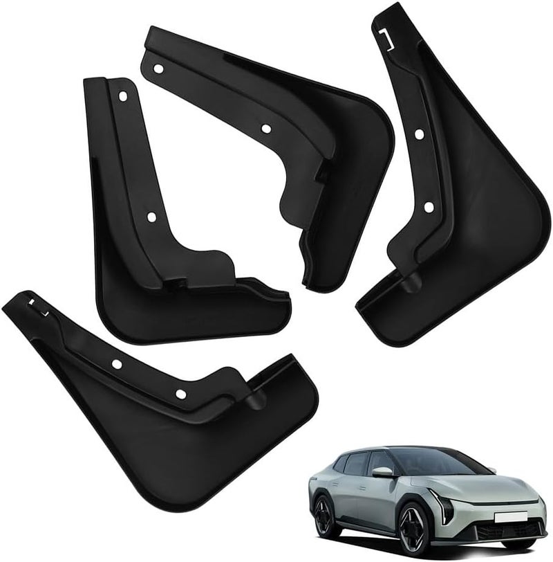 4 Pack Mud Flaps for KIA EV4 2025+ | Front and Rear Splash Guards Compatible with for KIA EV4 | Black PP Plastic Fender Mudguards with Pre-Drilled Holes for Easy Installation - Image 5