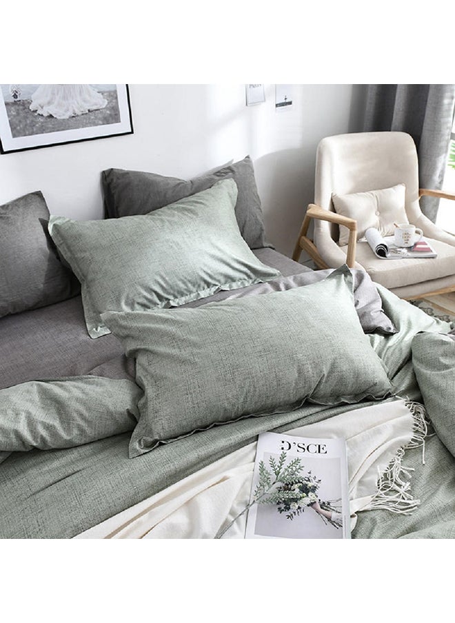 4-Piece King Size Luxurious Comforter Set Microfiber Green