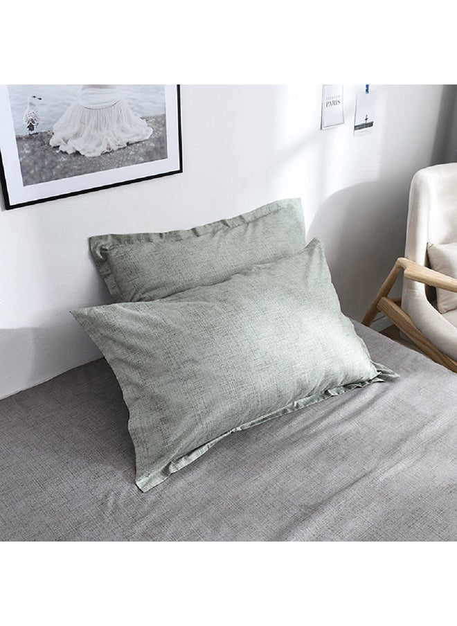 4-Piece King Size Luxurious Comforter Set Microfiber Green