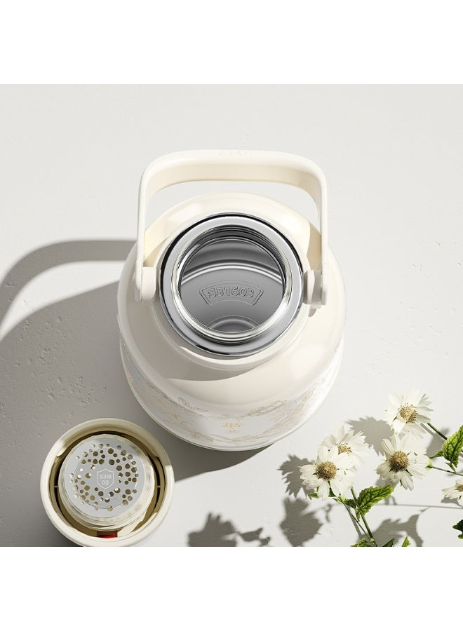 GERM x THE MET Ethereal Garden Chubby Vacuum Bottle with Cup – Golden | 1000ml Insulated Thermos | 24H Heat & Cold Retention | BPA-Free Stainless Steel Flask | Premium Gift Edition - Image 5