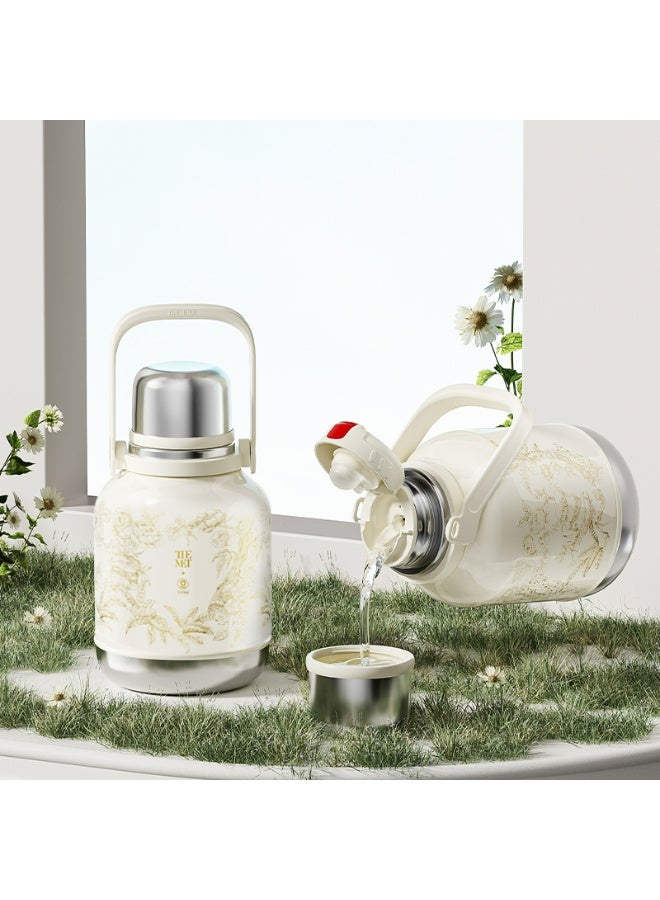 GERM x THE MET Ethereal Garden Chubby Vacuum Bottle with Cup – Golden | 1000ml Insulated Thermos | 24H Heat & Cold Retention | BPA-Free Stainless Steel Flask | Premium Gift Edition - Image 3