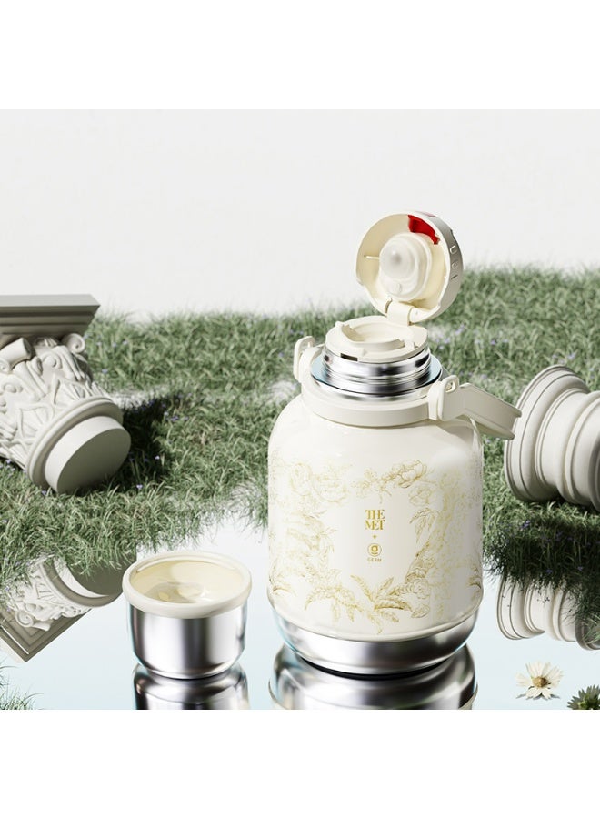 GERM x THE MET Ethereal Garden Chubby Vacuum Bottle with Cup – Golden | 1000ml Insulated Thermos | 24H Heat & Cold Retention | BPA-Free Stainless Steel Flask | Premium Gift Edition - Image 4