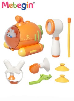 Generic 5 Pcs Electric Radish Submarine Shower Set, Submarine Spray Station with Hand Shower, Automatic Water Spray Bath Toy, Durable Safe Baby Bath Toy, Portable Camping Shower Pump for Kids, in Bathtub or  - Image 2