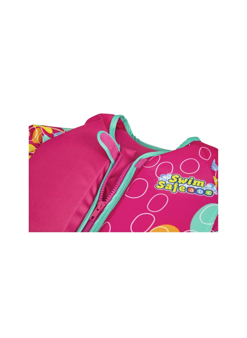 Bestway - Swim Safe ABC Life Jacket With Textile Cover And Sleeves Pink - 32147 - Image 5