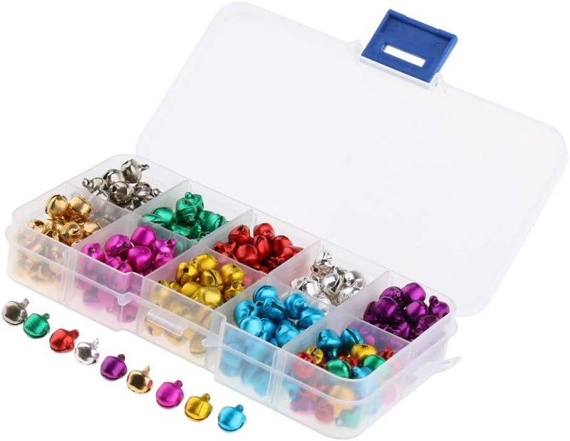 klarako 500x Christmas Ringing Jingle Bell Bead Charms Xmas Jewellery Craft Bell Pendant - 300pcs 8mm, as described - Image 1