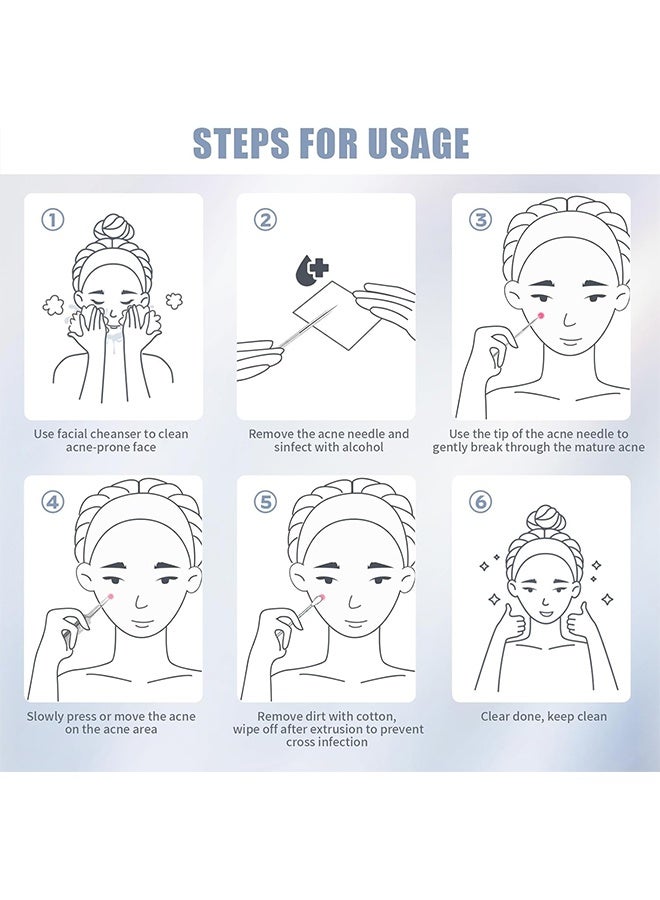 مجموعة ملاقط دقيقة 7 في 1، ملقط مستقيم من الفولاذ المقاوم للصدأ لإزالة البثور والرؤوس السوداء وإزالة الشعر تحت الجلد وتمديد الرموش (7 قطع، فضي) - Image 5