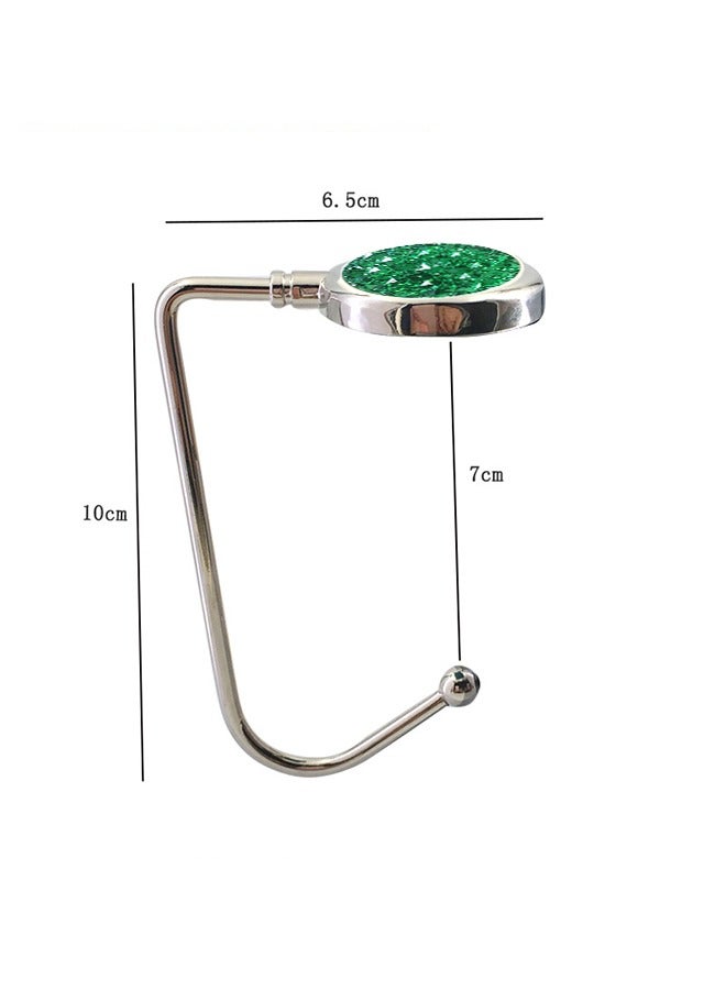 2Pack Handbag Purse Hanger Hooks for Table Portable Crystal Diamond Mini Duty Metal Bag - Image 3