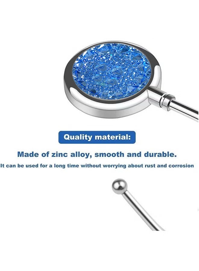 2Pack Handbag Purse Hanger Hooks for Table Portable Crystal Diamond Mini Duty Metal Bag - Image 5