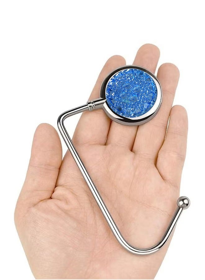 2Pack Handbag Purse Hanger Hooks for Table Portable Crystal Diamond Mini Duty Metal Bag - Image 4