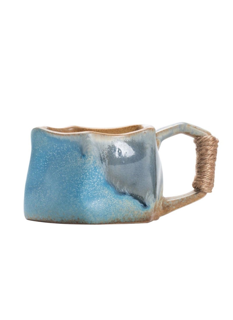 Generic Coffee Mugs, Newest Aesthetic Cloud Irregular Coffee Mugs 9 Oz/ 250 Ml, Ceramic Cloud Mug for Dishwasher, Blue  - Image 1