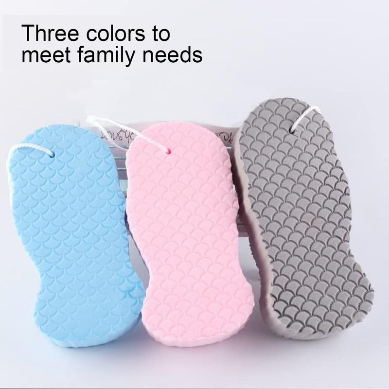 WFWJ 3Pcs Magic Exfoliating Bath Sponge,3D Super Soft Exfoliating Bath Sponge,Remover Dead Skin for Adults Children and Pregnant Women,Reusable(Blue+Pink+Gray) - Image 2