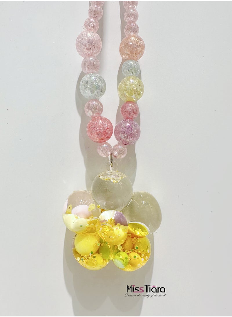 MissTiara 3 Pieces Trendy Acrylic Quicksand Bottle Necklaces For Girls Kids Party Jewelry  - Image 4
