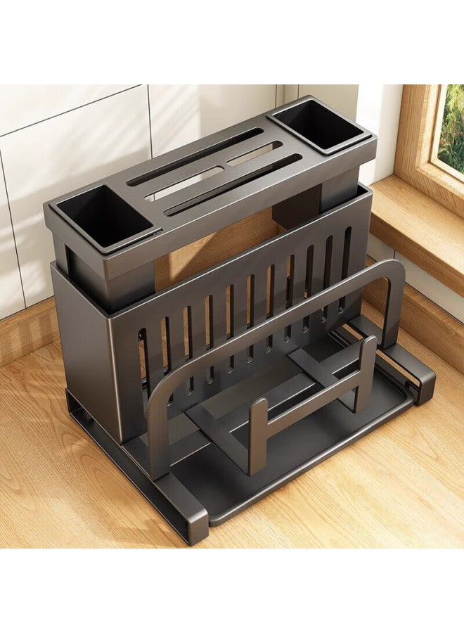 Muya Kitchen Knife Holder Storage Rack For Knives, Chopsticks, Cutting Boards, Pot Lids, And Cutting Boards, Multifunctional All-in Knife Organizer