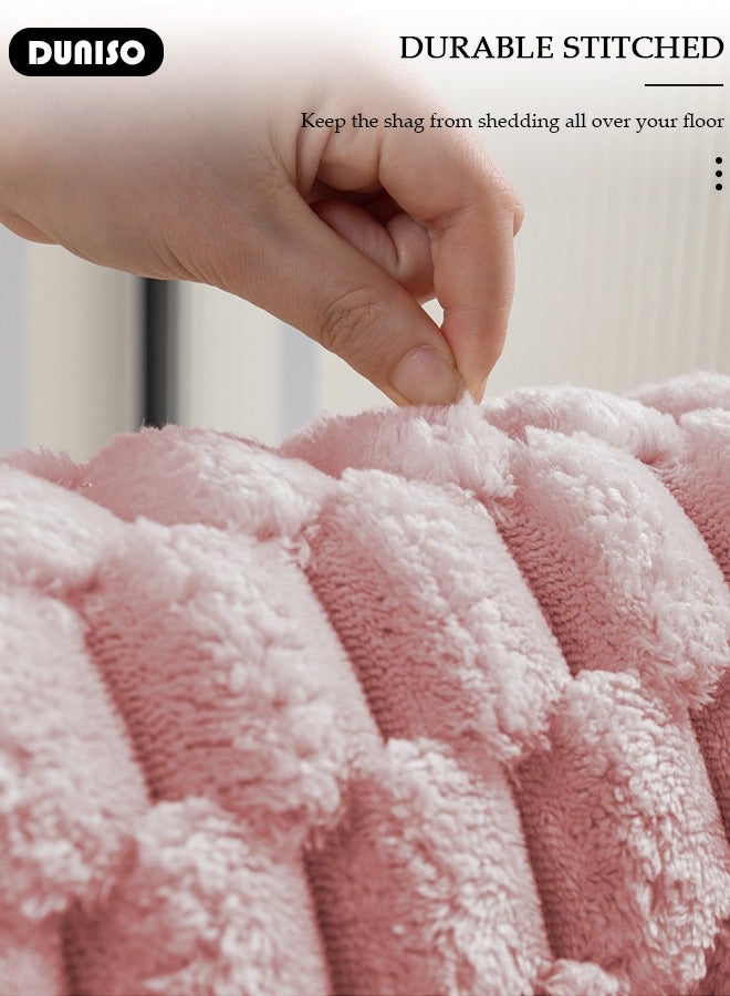 DUNISO 3 Piece Bathroom Rug Set Includes Bath Rug, Contour Mat and Toilet Lid Cover, Super Soft Water Absorbent & Non-Slip Bath Mats for Bathroom Floor, Tub and Shower Room, Machine Washable  - Image 3