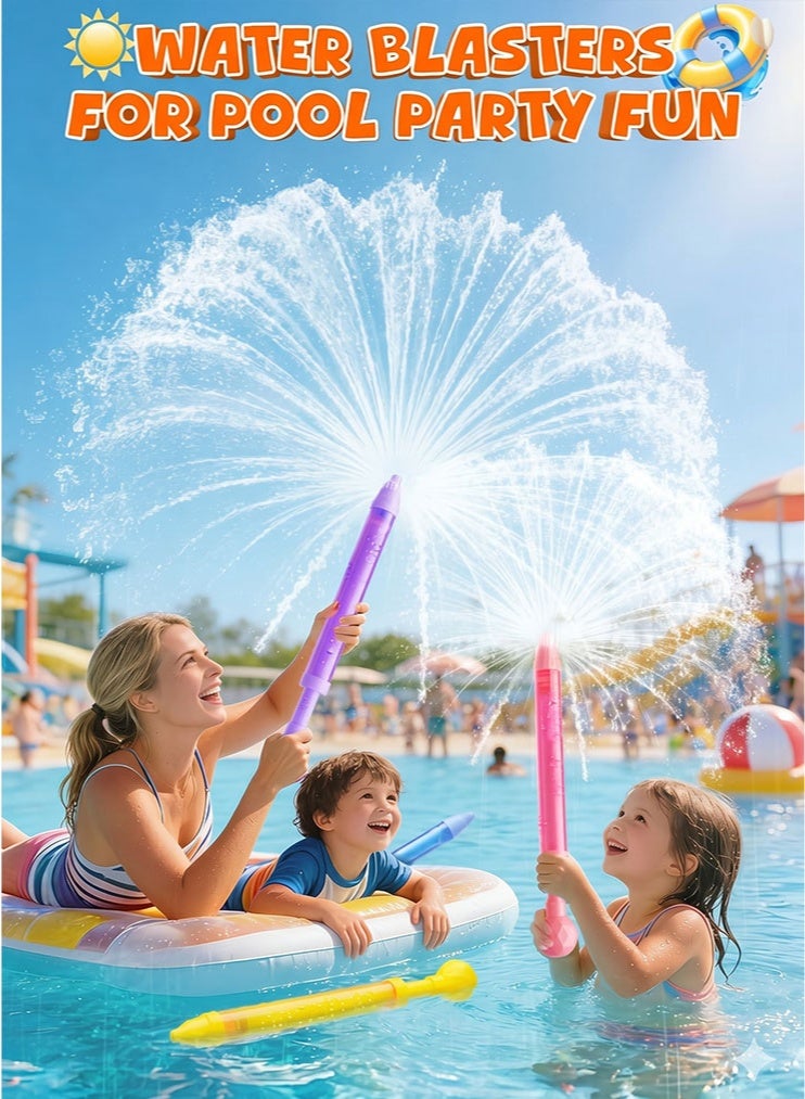 meayul 4 Pack Water Gun Wide Spray Water Squirt Gun for Kids Adults, Sparkle Burst Spray Gun Bulk for Kids Ages 4-12, Water Shooters for Pool Toy Swimming Beach Backyard Outdoor Party Favors - Image 3