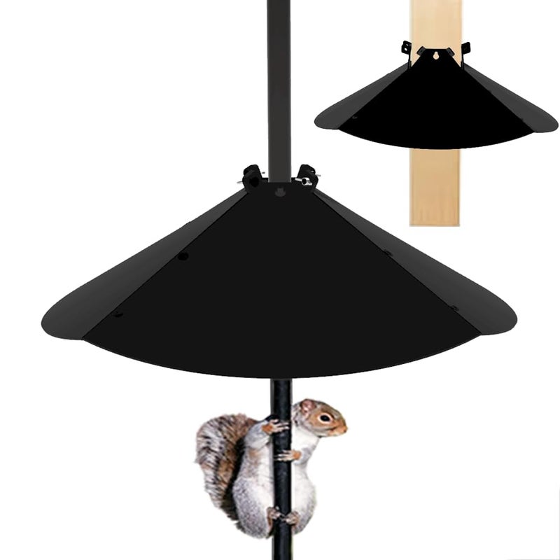 PirateAnt 20 Inch Squirrel Baffle for Bird Feeder Pole, Adjustable Opening Size, for Up to 4x4 Inch Wide Wooden Post, Outside Pole Mount Bird House Guard for Outdoor Shepherdâ€™s Hook. - Image 1
