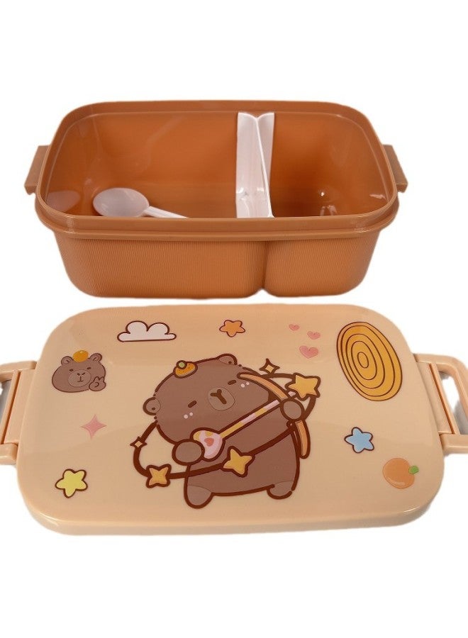 Cute Cabibala Suit Fruit Box Cartoon Lunch Box For Students Cute Office Student Lunch Box Sports Water Cup-Specifications:80.5*45*56.5 - Image 5