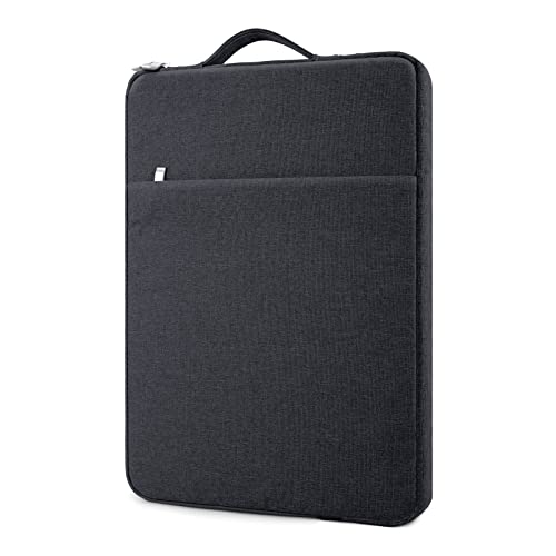 MicaYoung 15.6 Inch Laptop Sleeve Case Water-Resistant Protection Cover with Front Pocket Retractable Handle Computer Bag for 15.6 Inch Notebook Chromebook, Black - Image 1