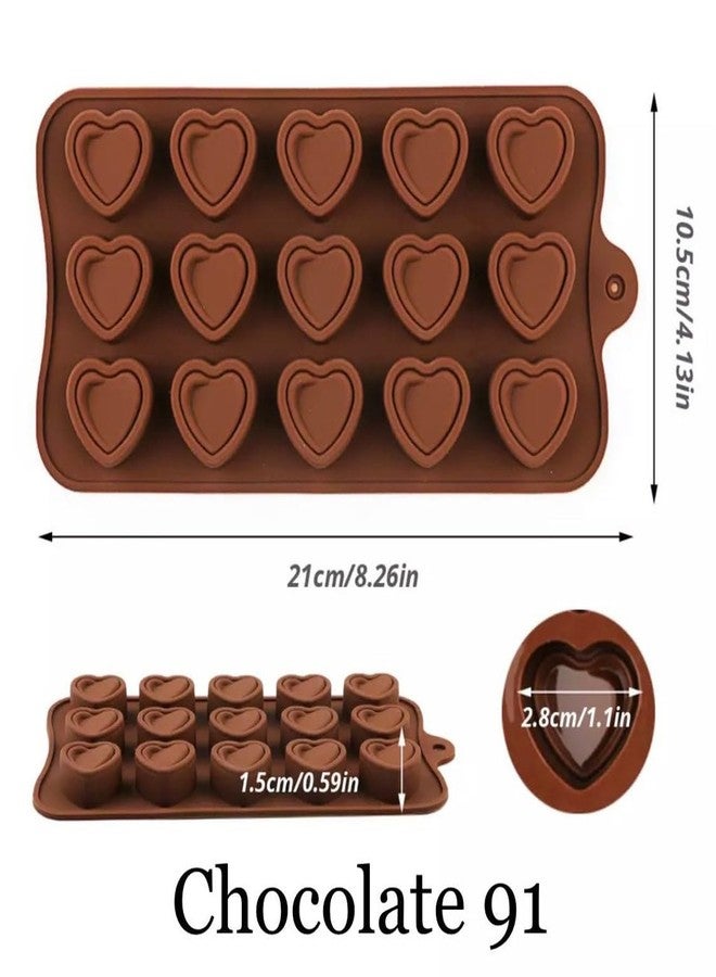 LEGACYCART (2PCS Combo) 55Cavity and 15 Heart Silicone Chocolate Mould, Valentine's Day Heart Silicone Molds, Candy Mold, Used for Jelly, Homemade Treats, Candy, Candle, Chocolate, Resin, Clay - Image 3