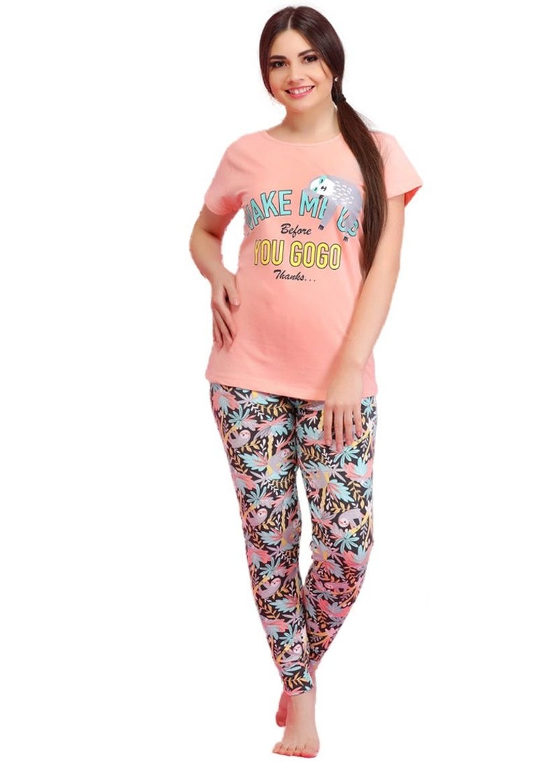 جنة بيجامة نسائية قطن كم قصير - PJ 644