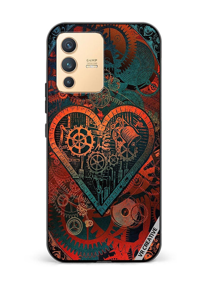 VR CREATIVE Protective Case Cover For Vivo V23 5G Abstract Design Multicolour - Image 1