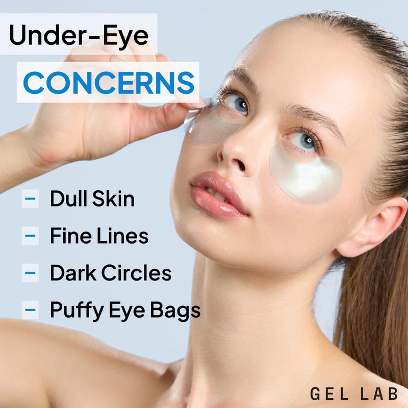 Gel Lab REGLOW Hyaluronic Acid & Caffeine Korean Skincare Eye Patches for Puffy Eyes, Dark Circles, and Wrinkles - Hydrating Under Eye Mask - 60 Gel Patches - Image 2