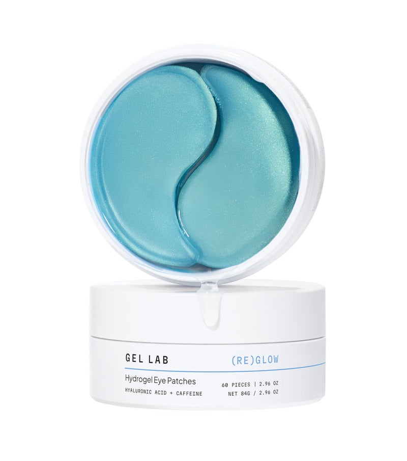 Gel Lab REGLOW Hyaluronic Acid & Caffeine Korean Skincare Eye Patches for Puffy Eyes, Dark Circles, and Wrinkles - Hydrating Under Eye Mask - 60 Gel Patches - Image 1