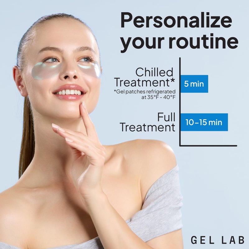 Gel Lab REGLOW Hyaluronic Acid & Caffeine Korean Skincare Eye Patches for Puffy Eyes, Dark Circles, and Wrinkles - Hydrating Under Eye Mask - 60 Gel Patches - Image 5