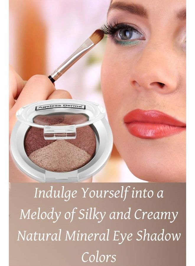 Ageless Derma Mineral Makeup Baked Eyeshadow trio-Vegan Eye shadow (Smokey) - Image 3