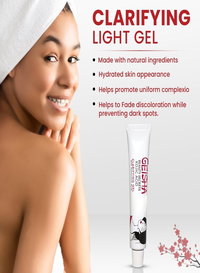 OMIC Geisha, Kojic Acid Gel - 1 fl oz / 30g - Skin Brightening, Clarifying Gel for Face, Body, Hands, Armpits - Hyaluronic Acid - Image 3
