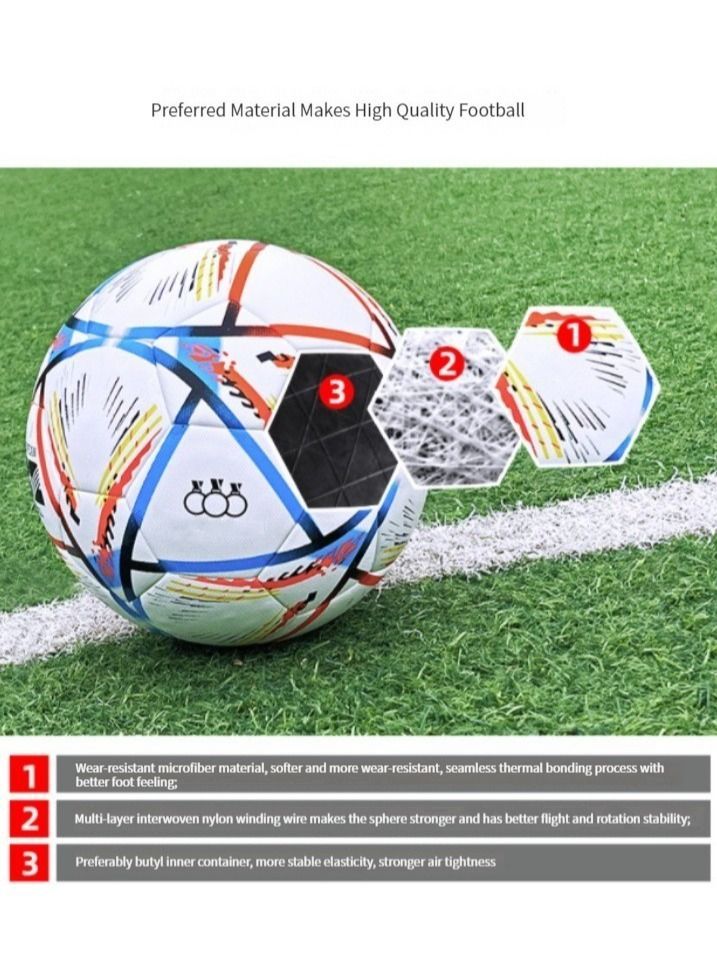 NIBEMINENT M MIAOYAN World Cup children's No. 4 campus primary and secondary school students machine-sewn 5 PU seamless match football - Image 4