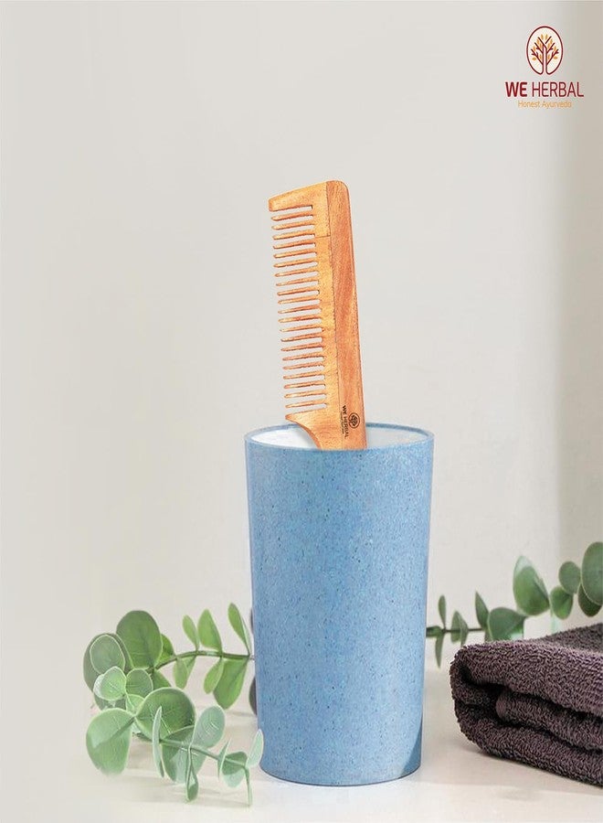 WE HERBAL Wooden Neem Comb for Hair Growth, Treated with Herbal Oils, Promotes Hair Growth, Controls Hairfall and Dandruff, Stimulates Scalp, Frizz Control, Natural Neem Wood Hair Comb for All Hair Types - Image 5
