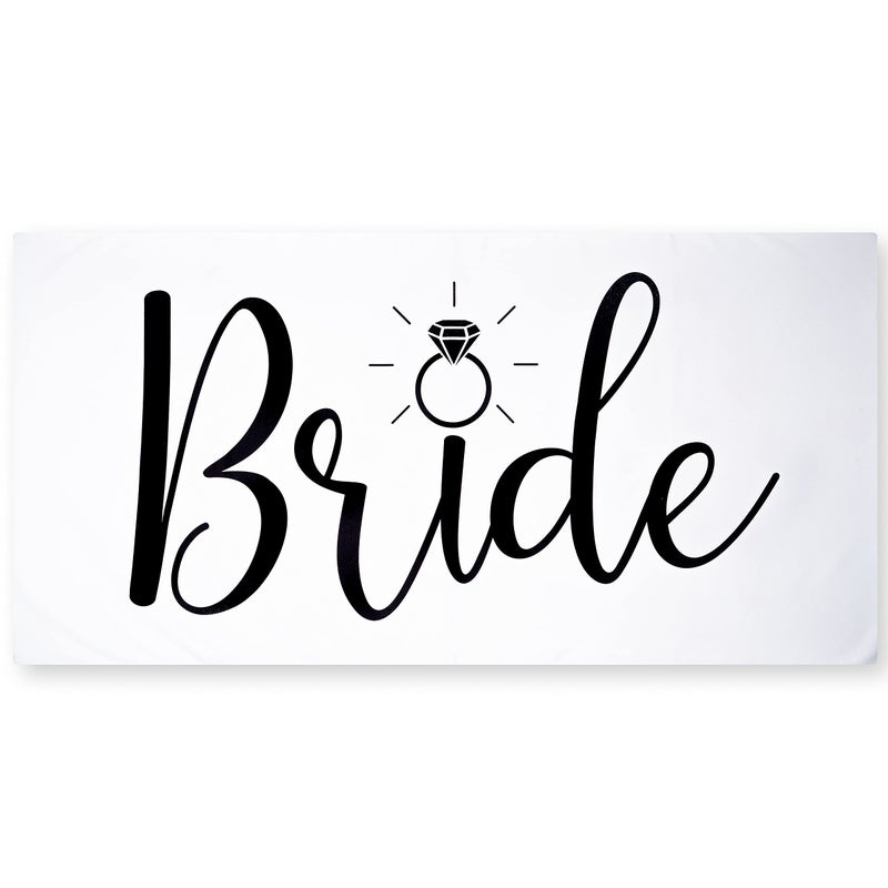 Ethisa Bride Beach Towel for Honeymoon and Bachelorette Party Classic Design for Beach Bachelorette Party Mrs Beach Towel for Bride To Be Just Married Beach Wedding and Engagement Gift 60x30