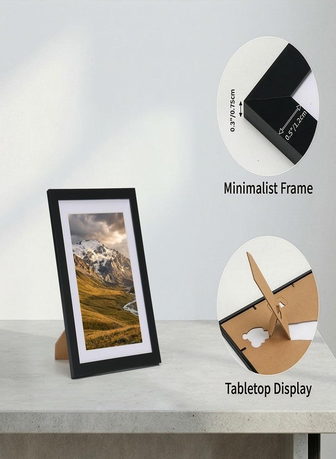 Rempry 5X7 Picture Frames Set of 11, Black 5x7 Photo Frames without Mat or Displays 4X6 Picture with Mat, Wall Mount or Tabletop Display for Home, Office - Image 4