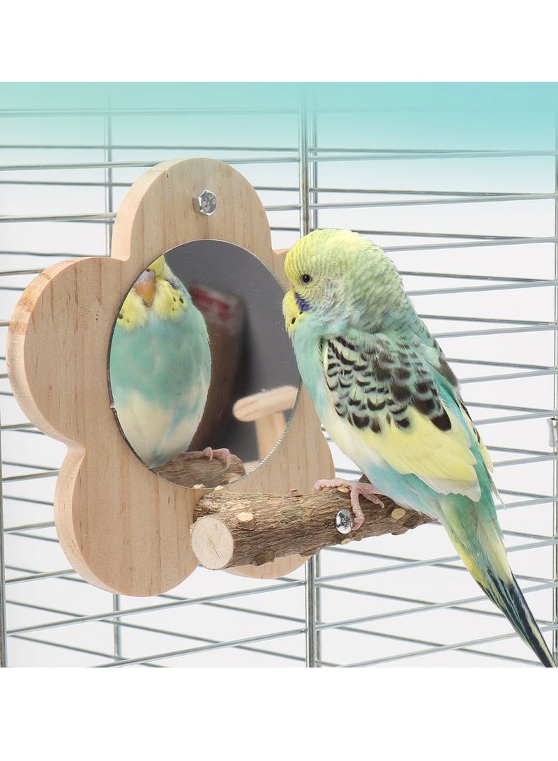 Generic BIRD mirror with stand wooden  - Image 2