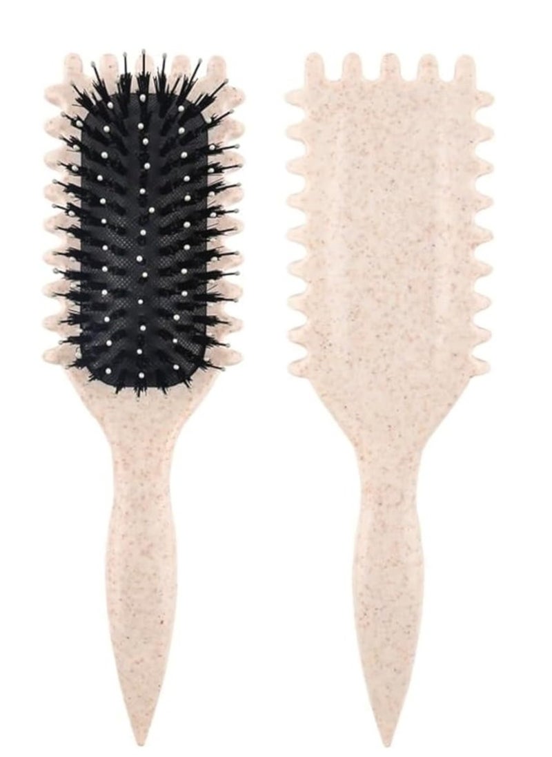 Showday - Curl Defining Brush, Hairbrush, Curl Hairbrush, for Combing and Shaping Men's and Women's Curls (Beige) - Image 1