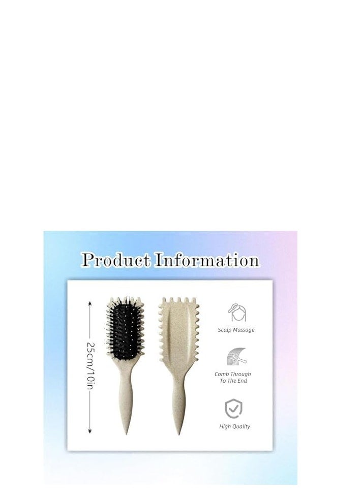 Showday - Curl Defining Brush, Hairbrush, Curl Hairbrush, for Combing and Shaping Men's and Women's Curls (Beige) - Image 1