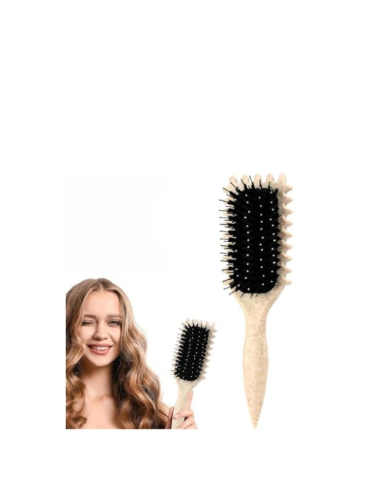 Showday - Curl Defining Brush, Hairbrush, Curl Hairbrush, for Combing and Shaping Men's and Women's Curls (Beige) - Image 1