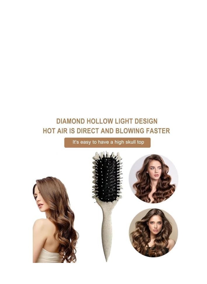 Showday - Curl Defining Brush, Hairbrush, Curl Hairbrush, for Combing and Shaping Men's and Women's Curls (Beige) - Image 1
